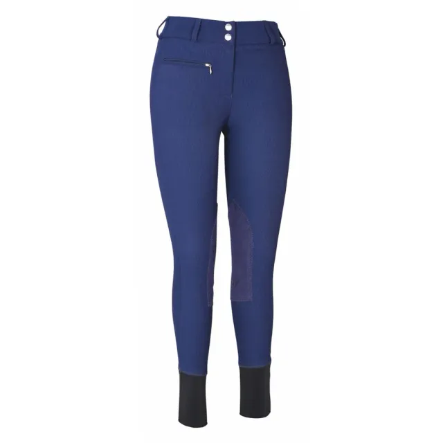TuffRider Ribb rijbroek knee patch navy lage taille