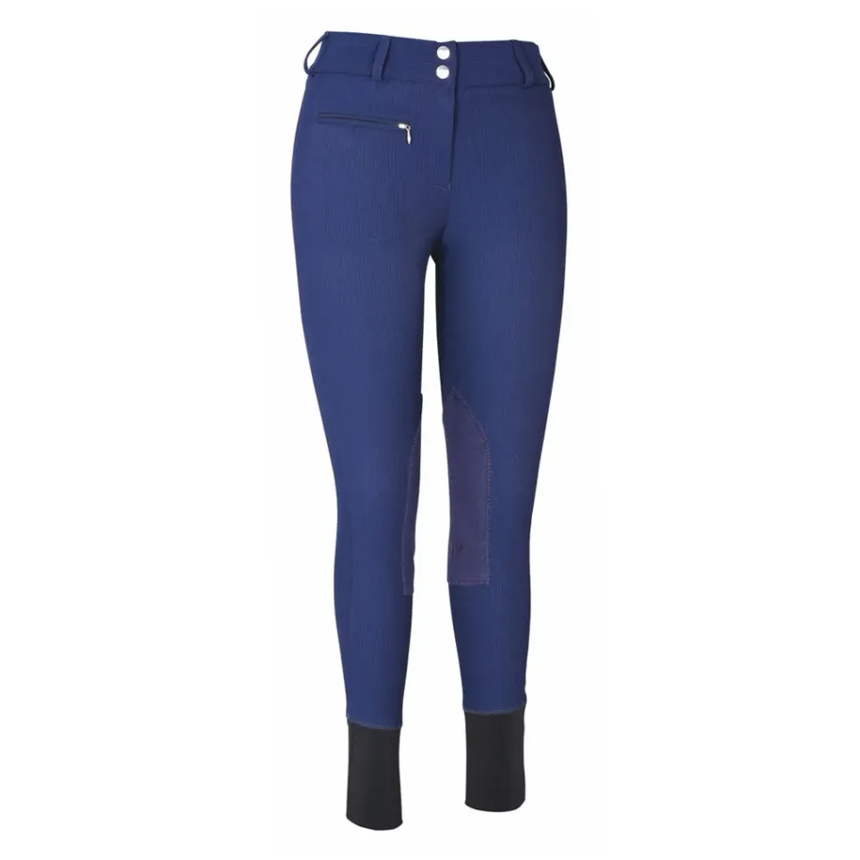 TuffRider Ribb rijbroek knee patch navy lage taille