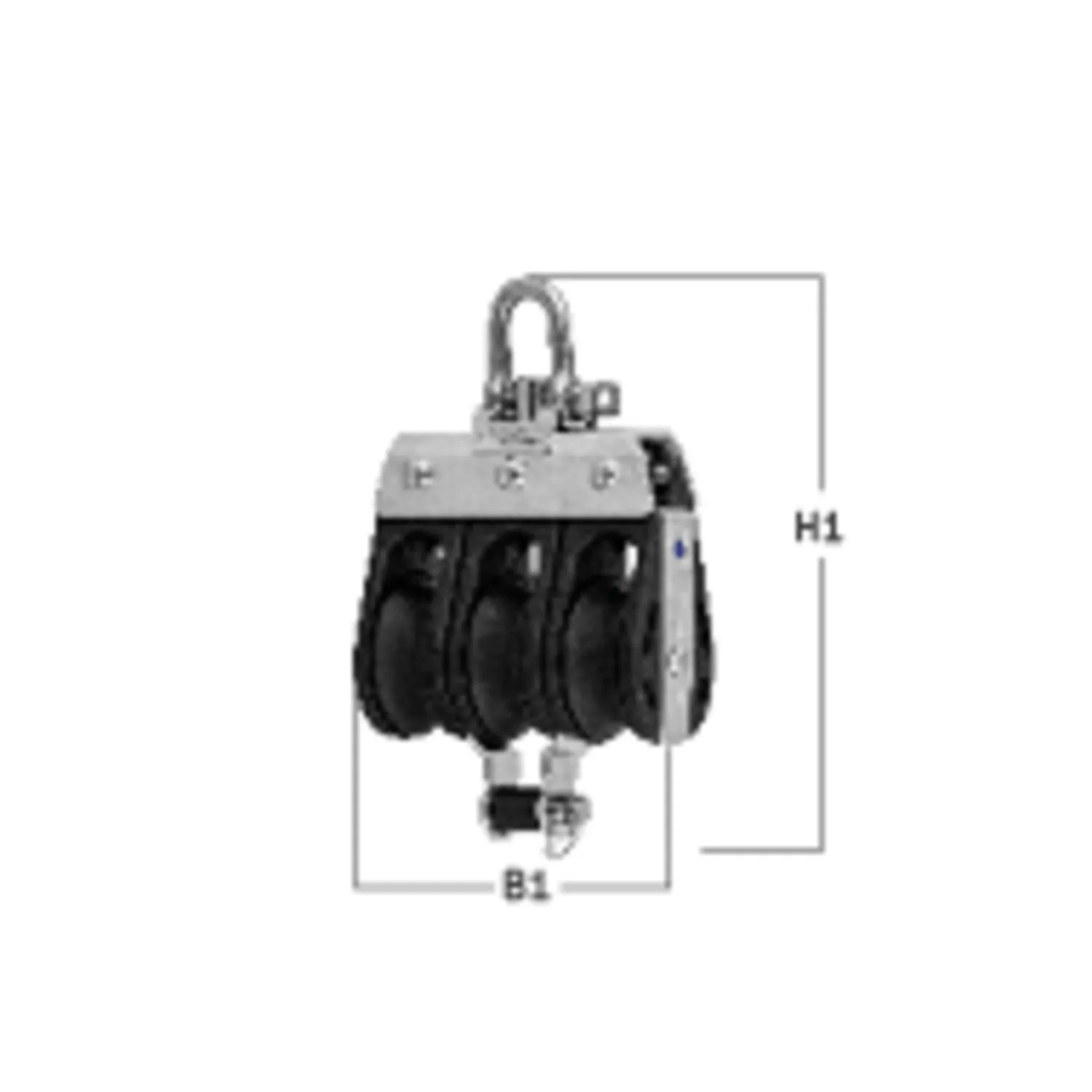 S-Block 3565520000 katrolblok 8 mm 3-schijfs wartel