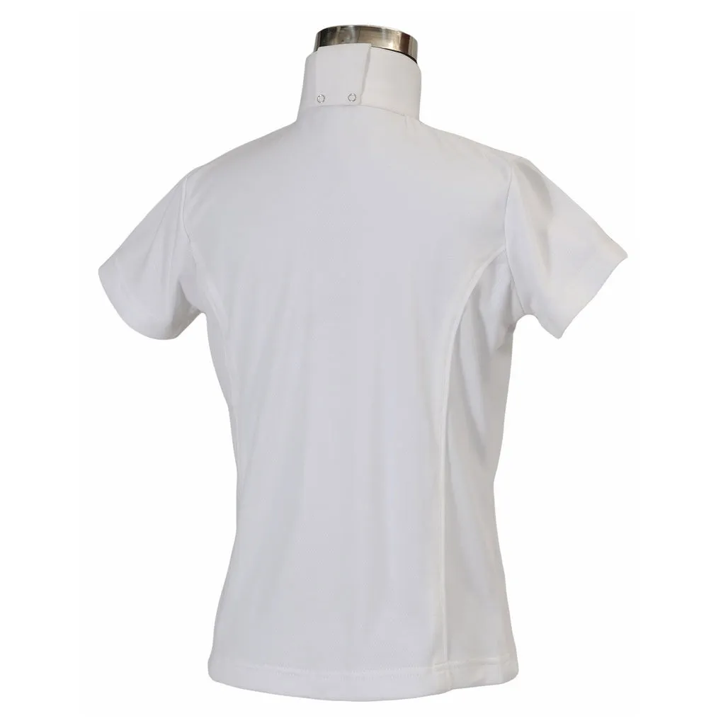 TuffRider Kirby wedstrijdshirt korte mouw wit-wit S sneldrogend