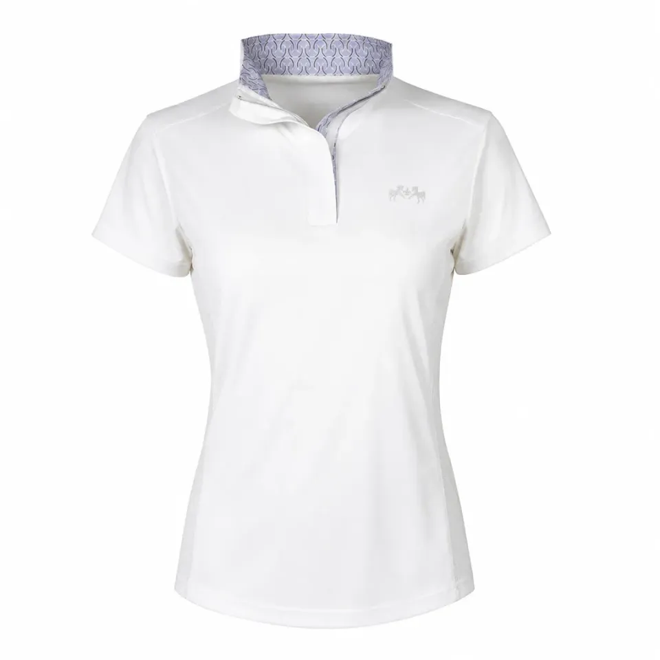 Equine Couture Monaco wedstrijdshirt dames wit korte mouw
