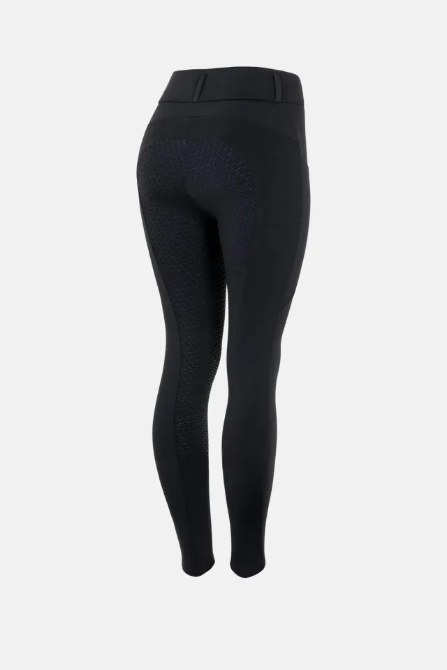 Horze Leanna dames thermo rijbroek full grip zwart 34