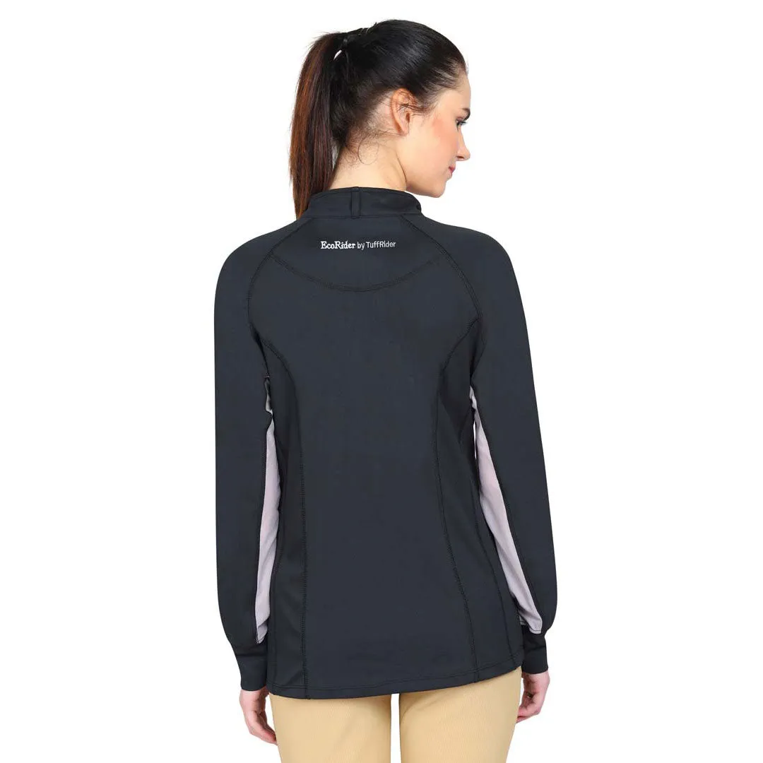 TuffRider EcoRider Denali dames rijshirt mesh grijs