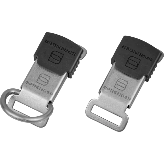 HS Sprenger ClicLock veiligheidssluiting RVS met D-ring 21mm