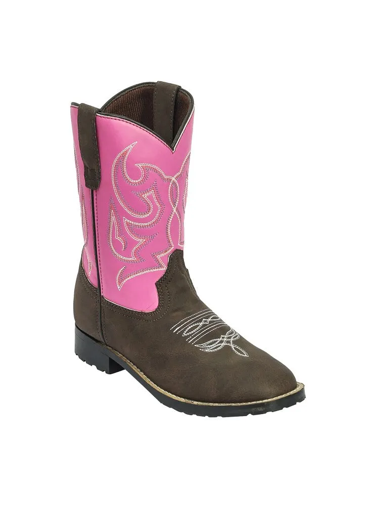 TuffRider Voyageurs kinder westernlaarzen mocha roze