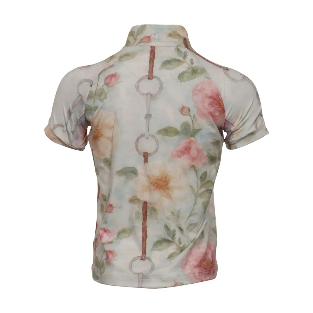 Dapplebay Vintage Floral rijshirt kids STD 8-9 ice