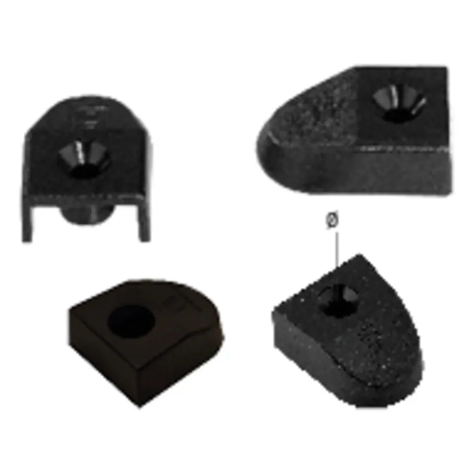 Herm Sprenger Eindkapjes Rail 20x3mm Kunststof Zwart