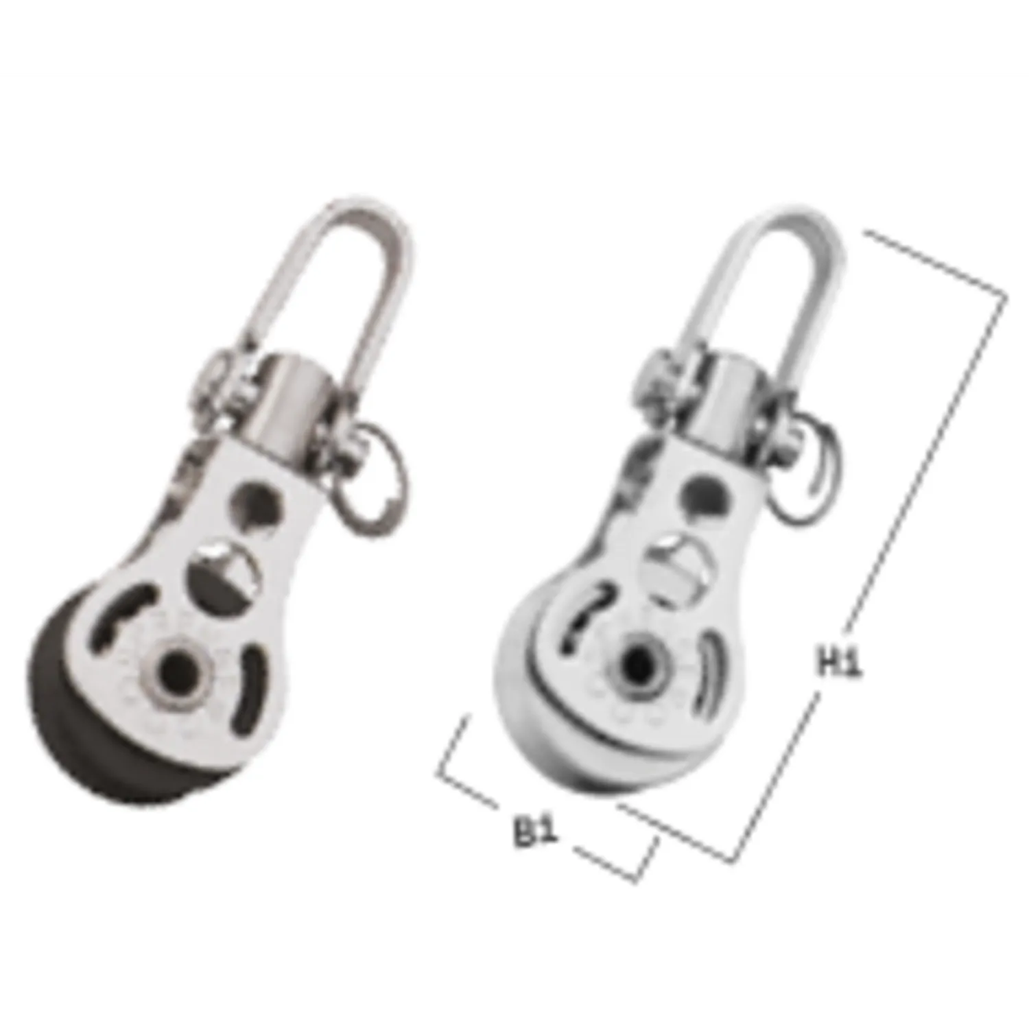 HS Sprenger Micro XS Blok 6 mm Kogelgelagerd met Wartel