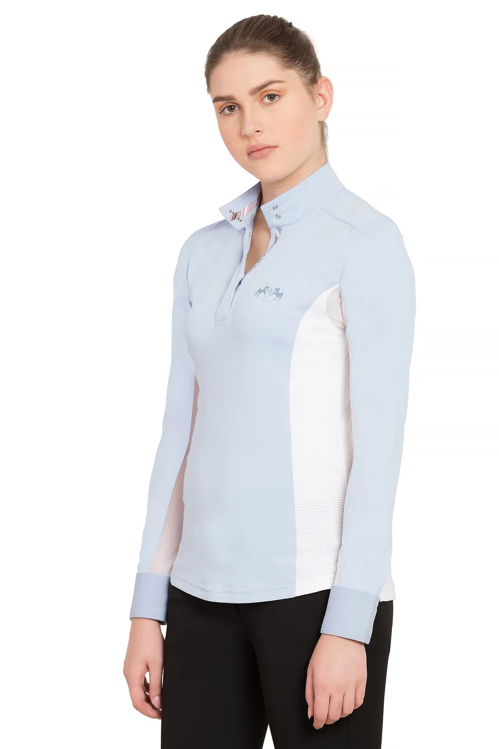 Equine Couture Cara Long Sleeve wedstrijdshirt wit