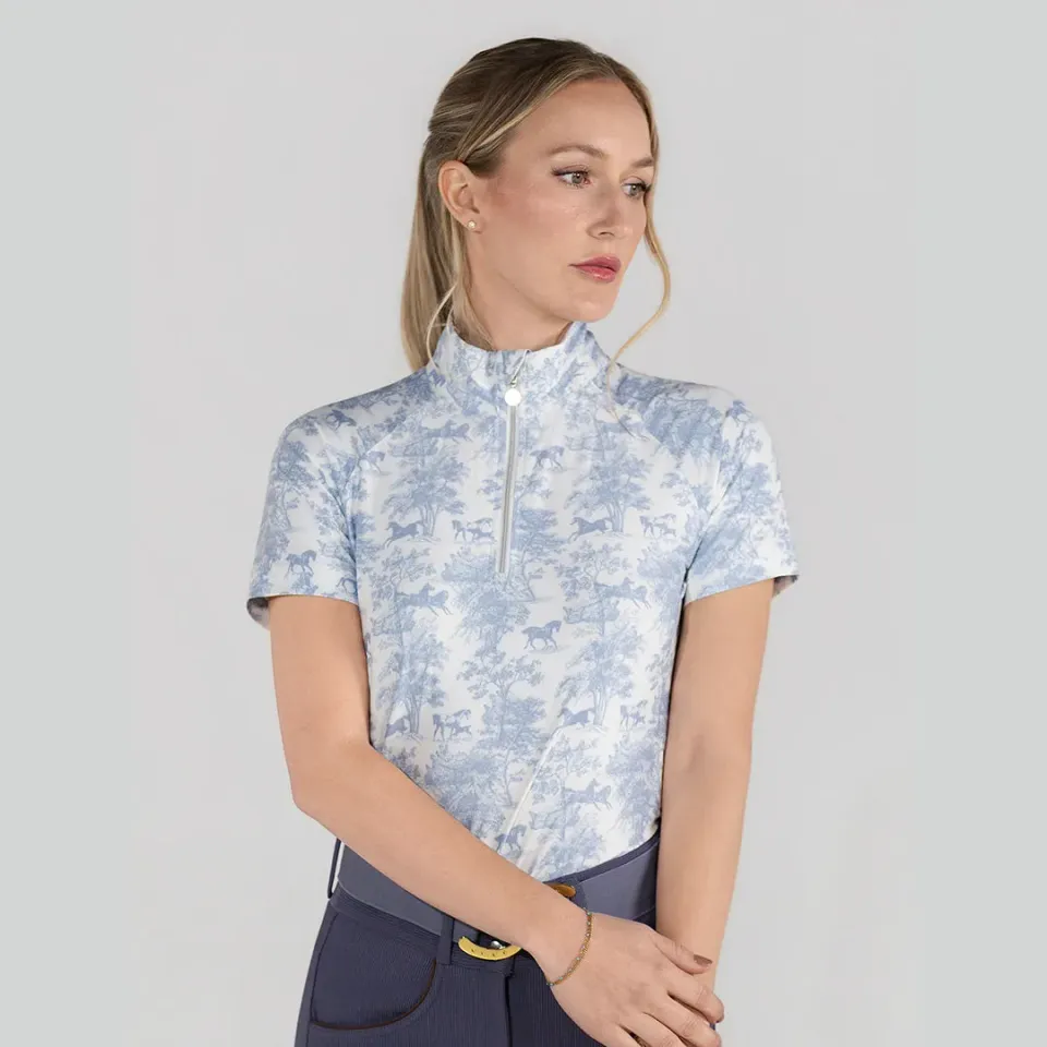 Dapplebay Equestrian Toile rijshirt Moonrise korte mouw