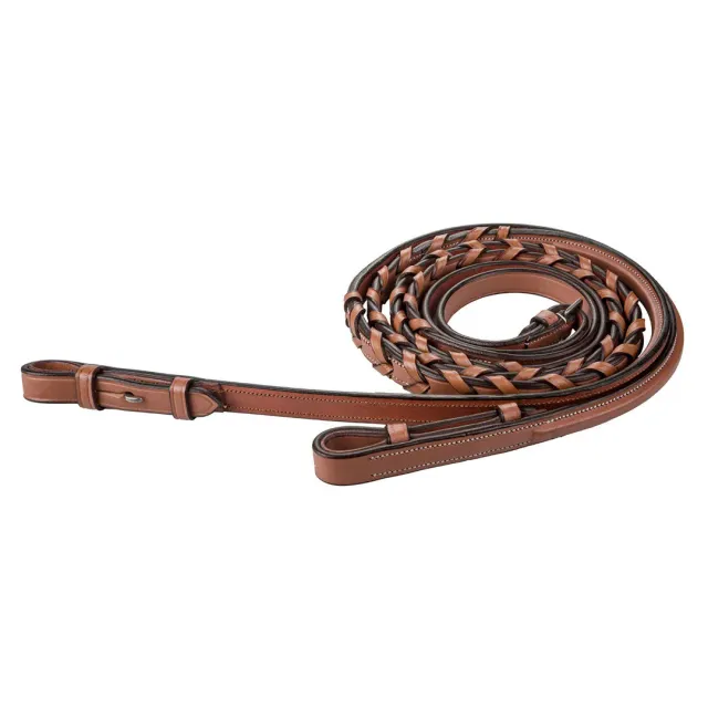 Henri de Rivel Laureate Raised Laced teugels oakbark 54 inch leer