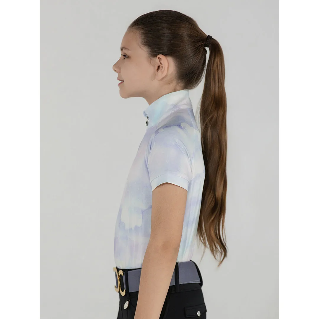 Dapplebay Opalite Skies 1/4 Zip rijshirt korte mouw pastel