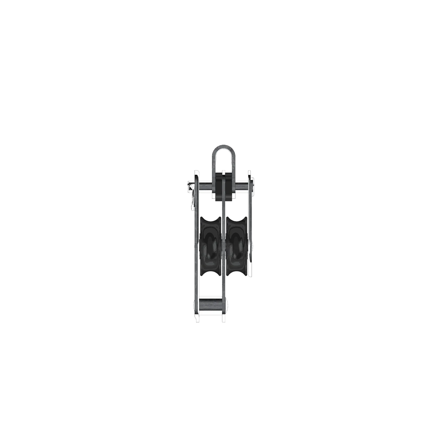 HS Sprenger Gleitlager Blok 6 mm 2-schijfs met Beugel RVS