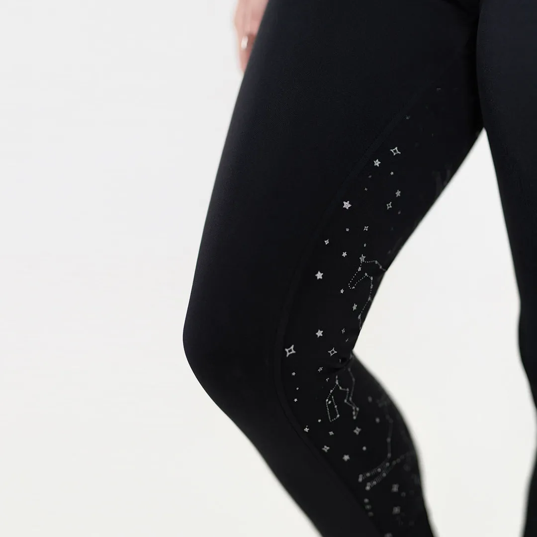 Dapplebay Constellation Hybrid rijbroek full seat zwart