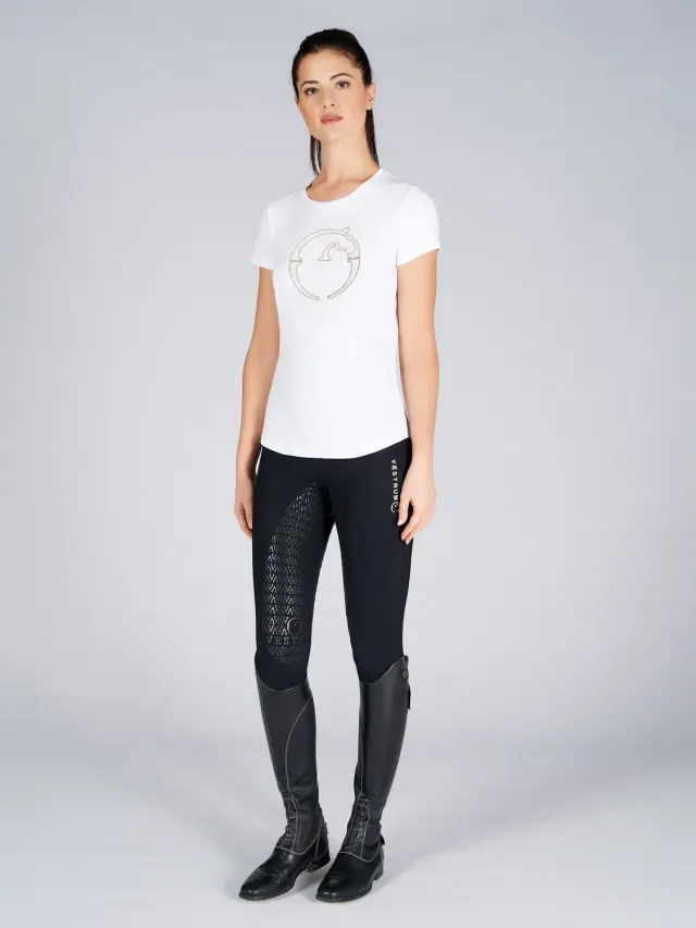 Vestrum Cecina t-shirt dames katoen met strasslogo