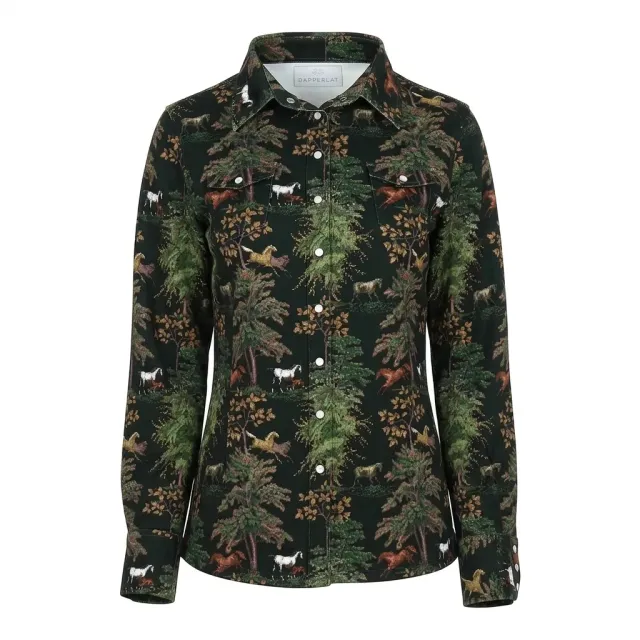 Dapplebay Autumn Toile westernshirt Dark Bay stretch