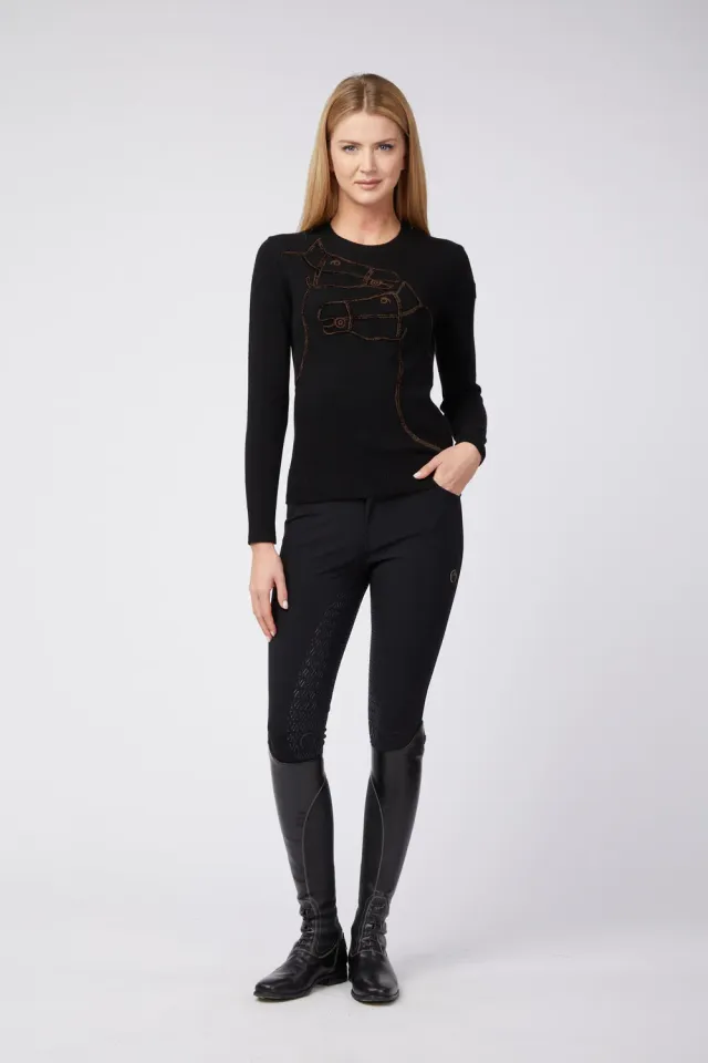 Vestrum Oulu trui dames wol cashmere paard