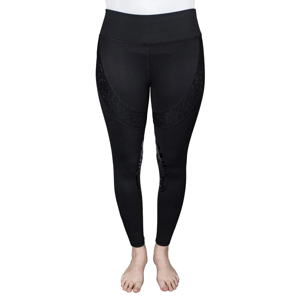 Equine Couture Spicy Girl Chili rijlegging zwart siliconen