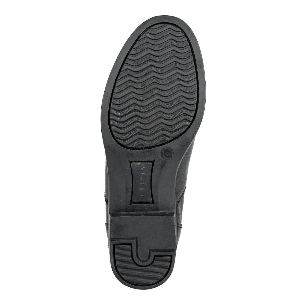 Lettia Ladies Zip jodhpurschoenen zwart waterdicht