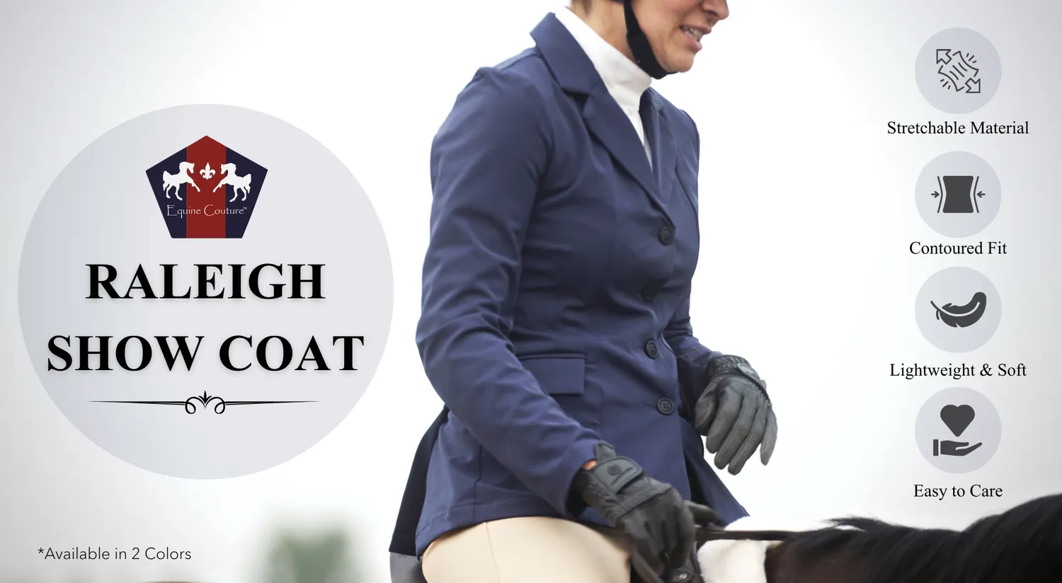 Equine Couture Raleigh dames wedstrijdjasje navy stretch