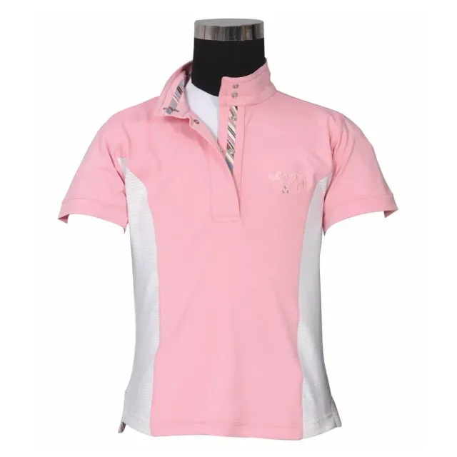 Equine Couture Cara wedstrijdshirt kind roze korte mouw