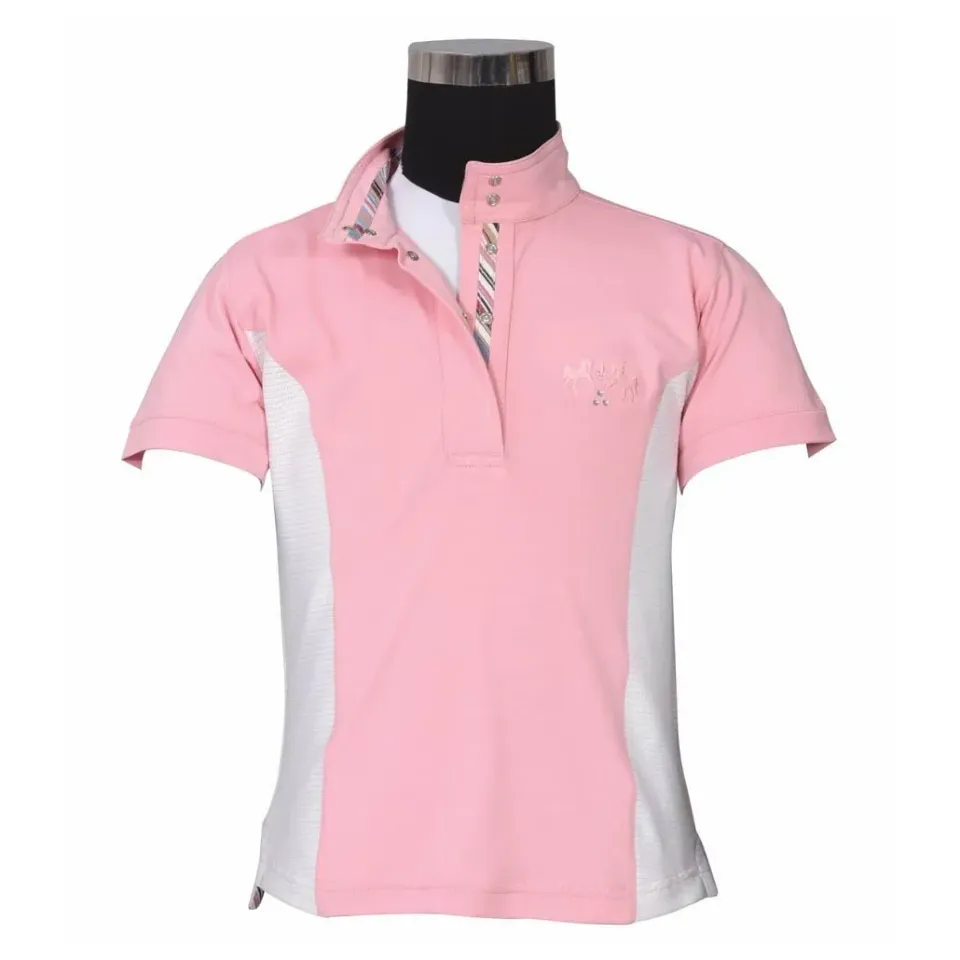 Equine Couture Cara wedstrijdshirt kind roze korte mouw