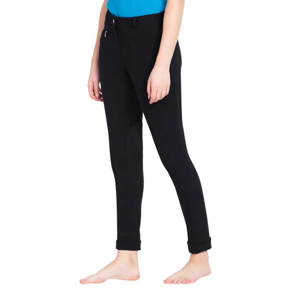 TuffRider Cotton dames jodhpurbroek kniezit zwart
