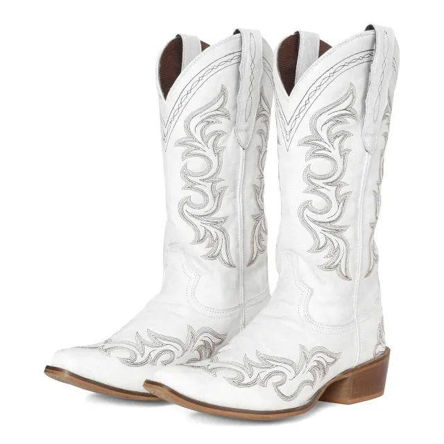 TuffRider Paris dames western laarzen wit leer maat 6
