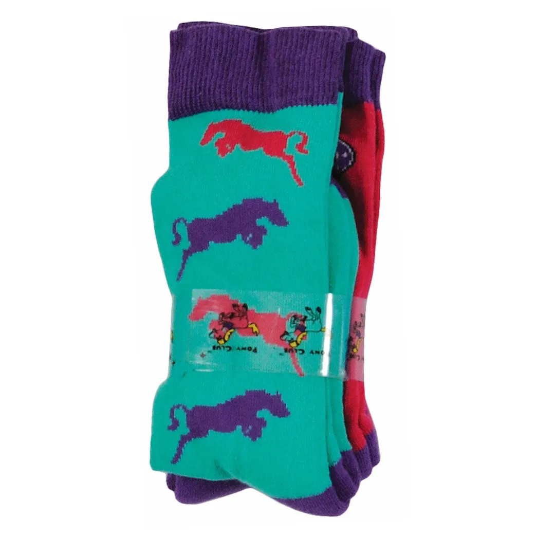 TuffRider Trio enkelsokken kinderen 3-pack paardenmotief