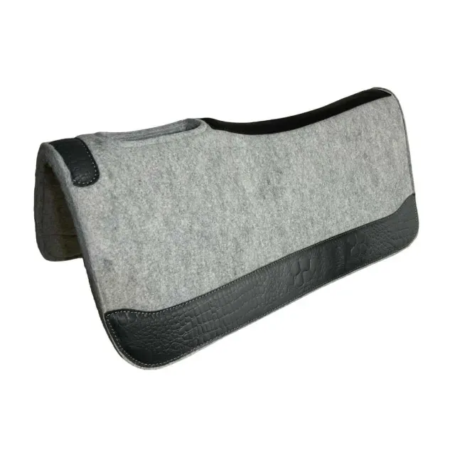 TuffRider Noir western zadelpad grijs 32x32 vilt 1 inch