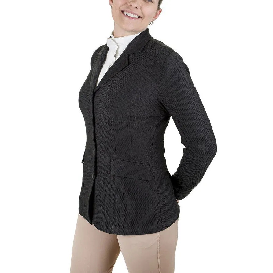 Equine Couture EquiVent 4-Snap wedstrijdjas zwart