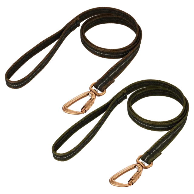 HS Sprenger Gummierte Leine 59230 hondenriem 200cm bruin grip
