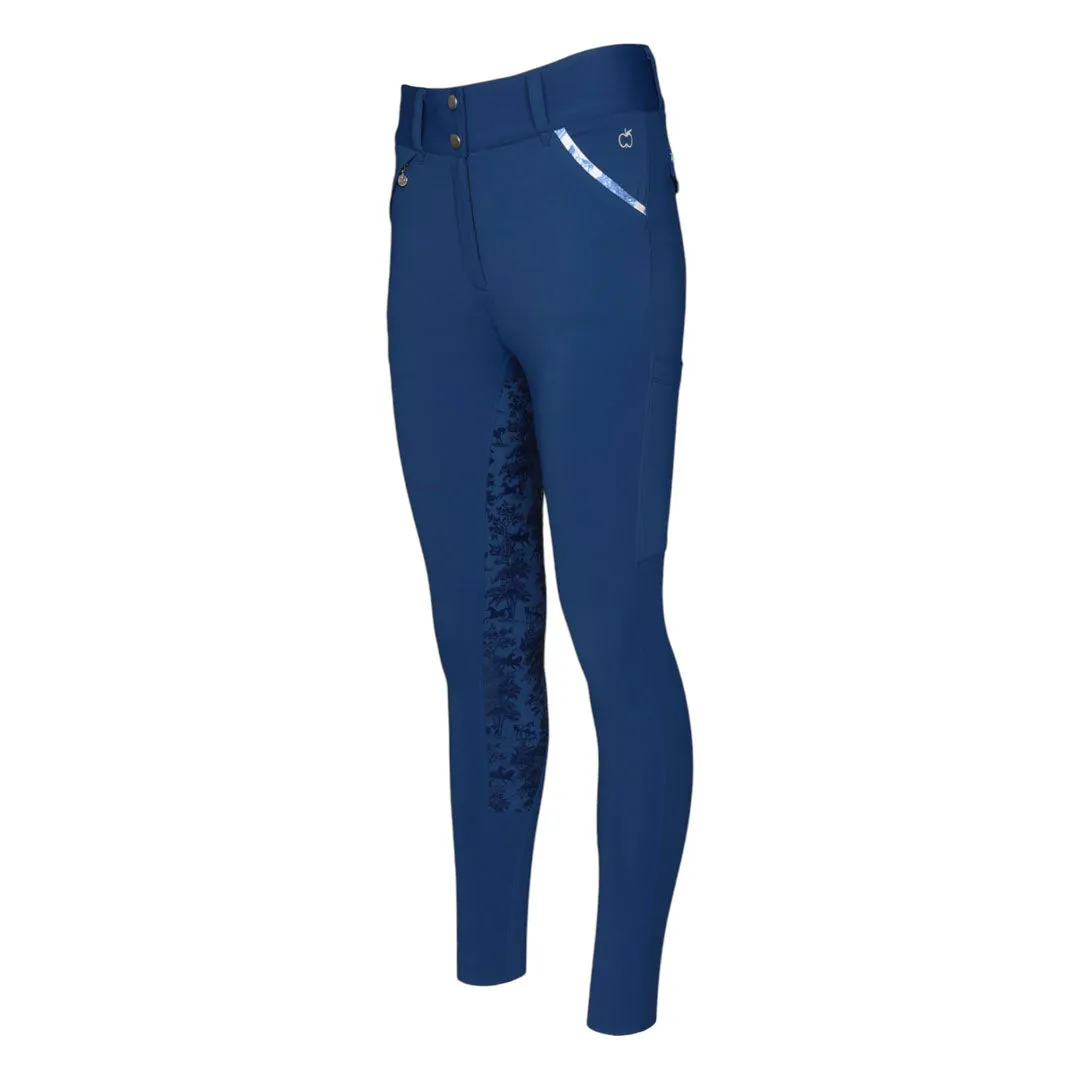 Dapplebay Toile full seat rijbroek navy XXS