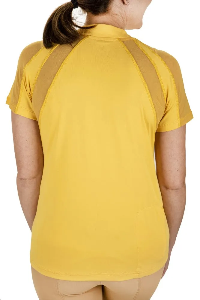 EcoRider Ella sportshirt marigold korte mouw gerecycled
