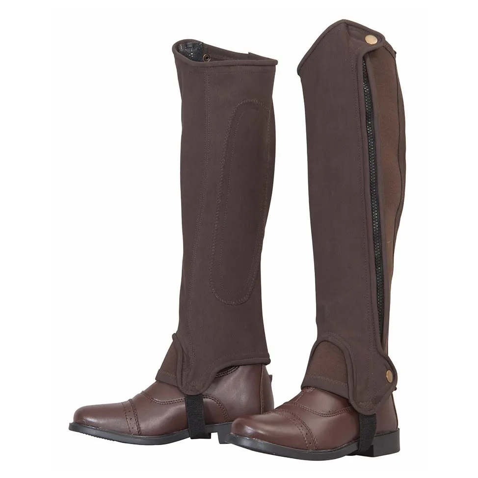 TuffRider kinder half chaps nubuck BLACK wasbaar