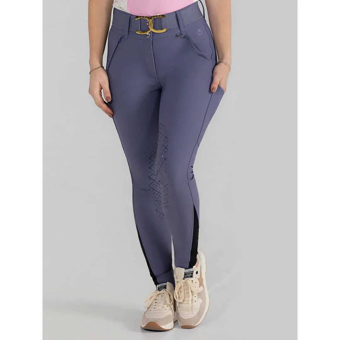 Dapplebay Sport Silicone Knee Patch rijbroek Purple Dusk