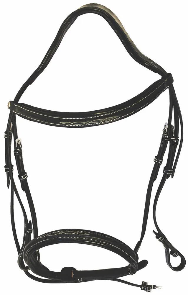 Henri de Rivel Pro Mono Crown hoofdstel havana lakbies