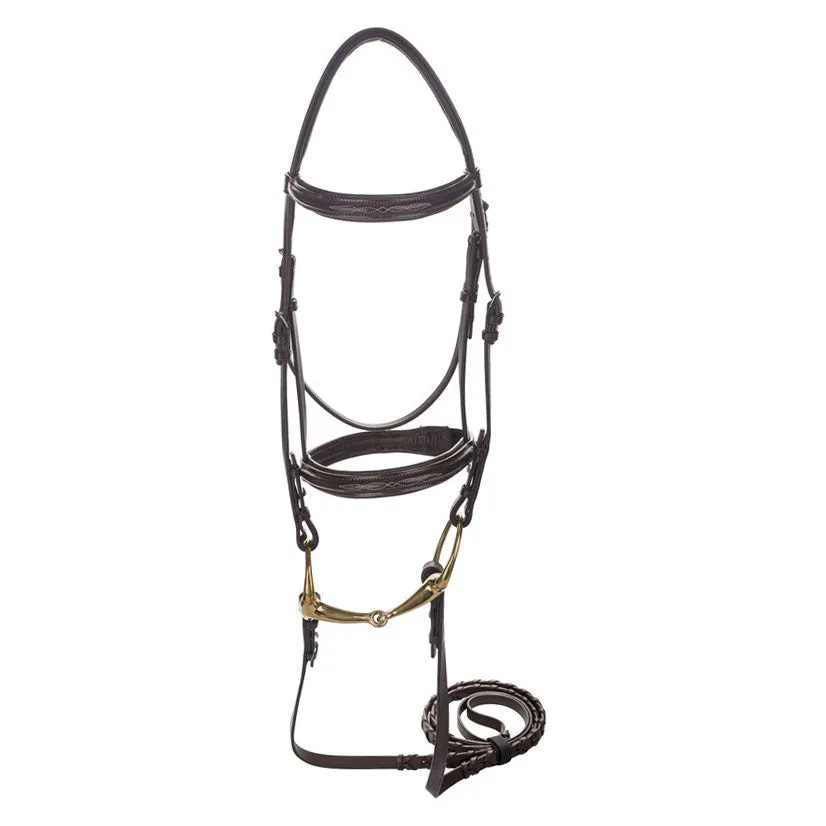 Henri de Rivel Advantage Mono Crown hoofdstel havana padded