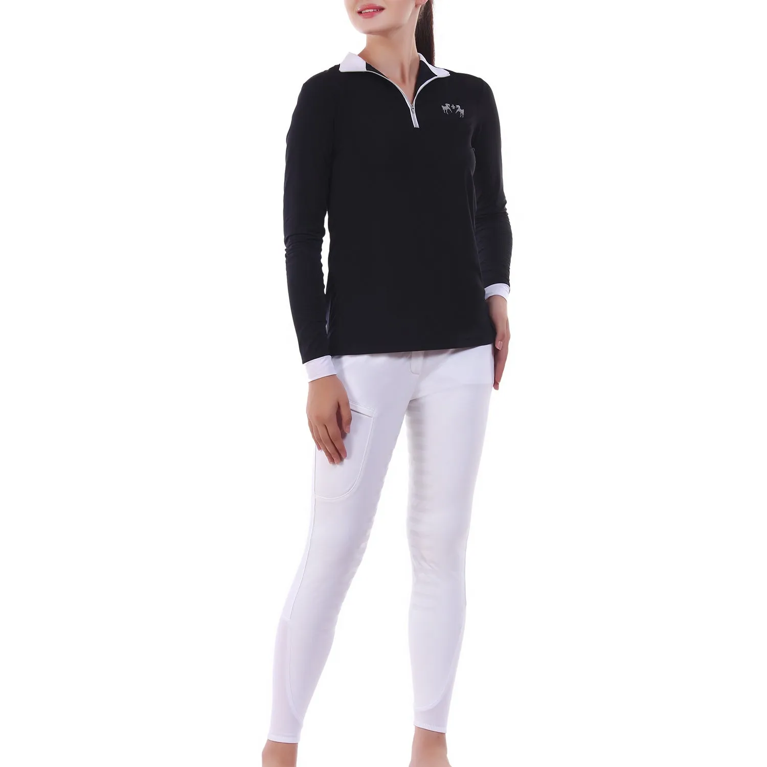 Equine Couture Icefil zonshirt dames zwart