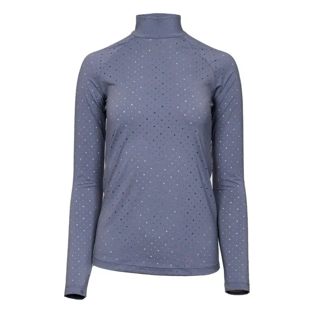 Dapplebay Aircut Mock Neck rijkleding top paars verkoelend