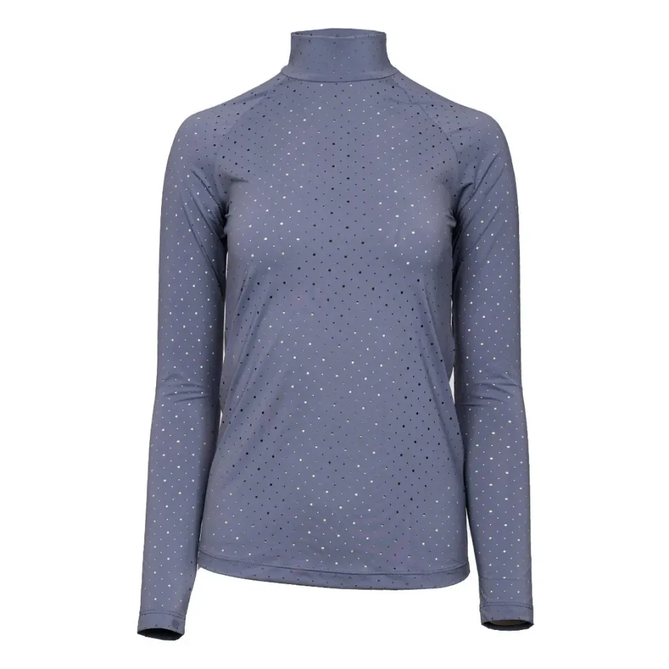 Dapplebay Aircut Mock Neck rijkleding top paars verkoelend