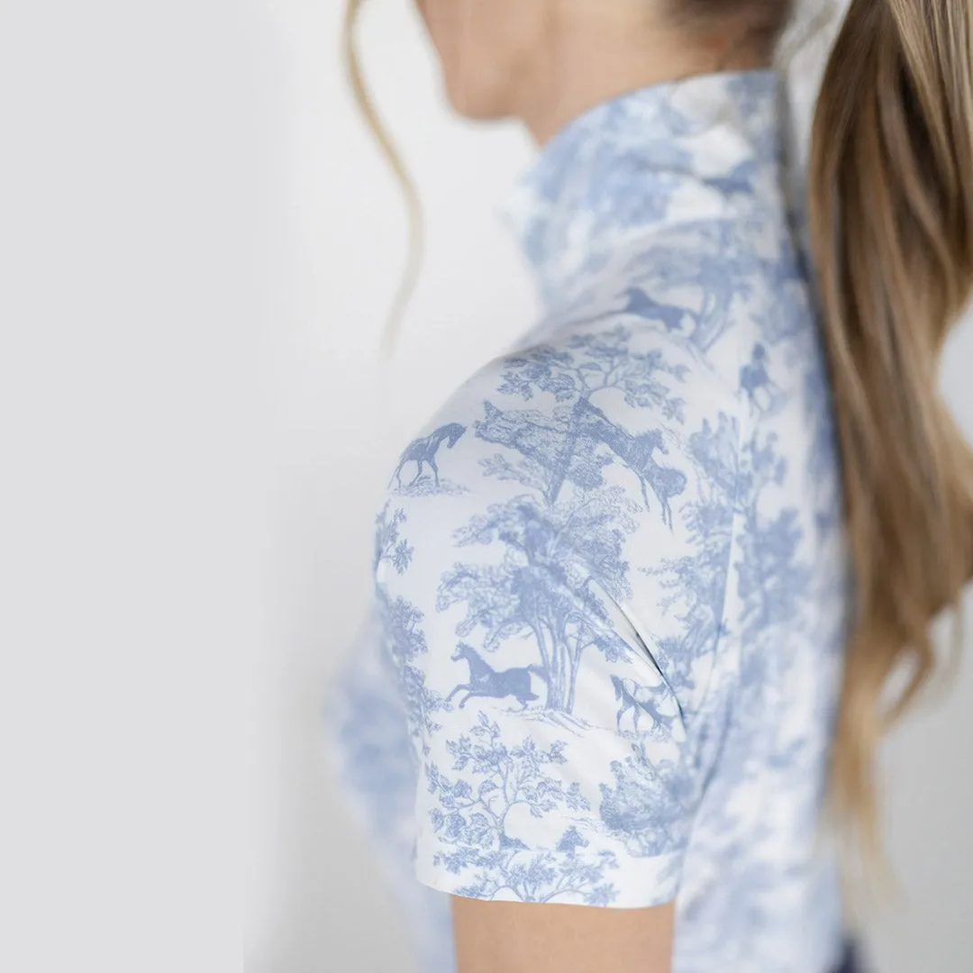 Dapplebay Equestrian Toile rijshirt Moonrise korte mouw