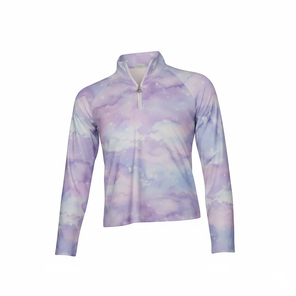 Dapplebay Opalite Skies 1/4 Zip zonshirt kinderen pastel