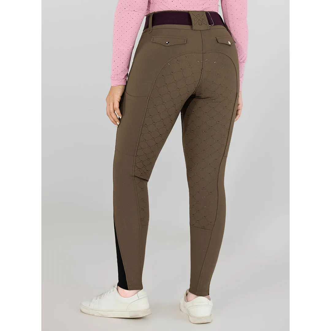Dapplebay Sport rijbroek full seat Chestnut compressie 34