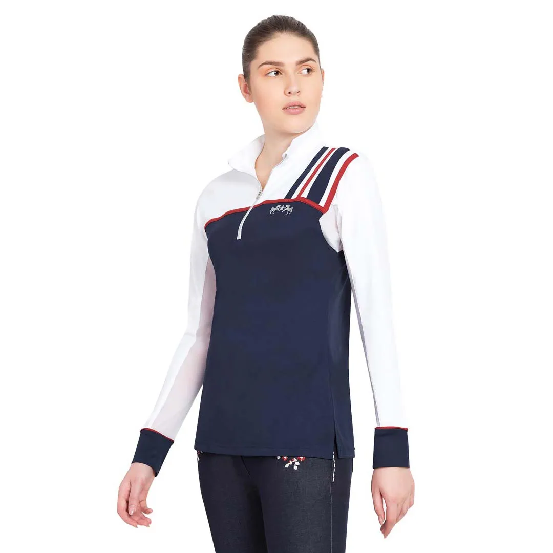 Equine Couture Nicole EquiCool wedstrijdshirt wit roze