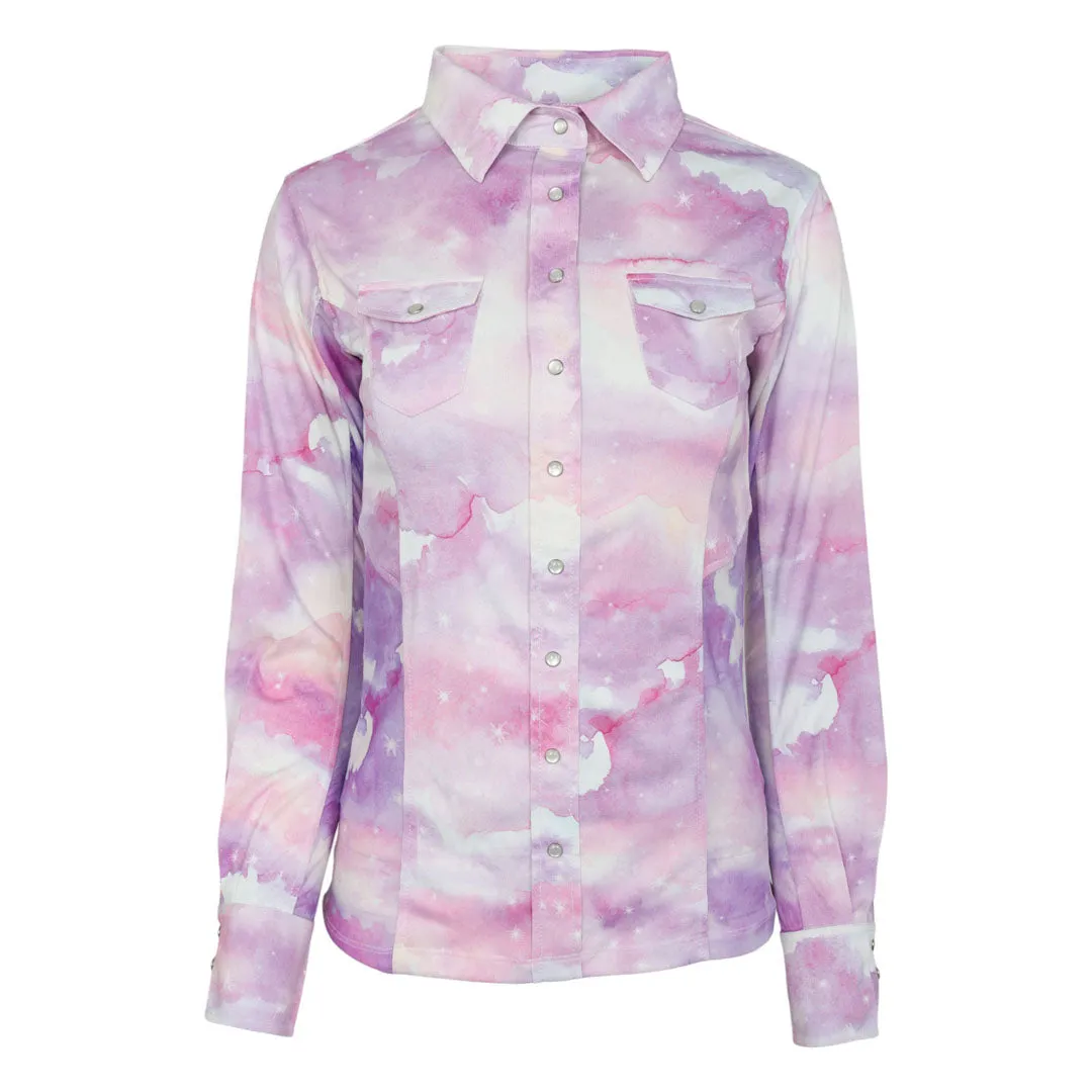 Dapplebay Lavender Haze western blouse lavender stretch