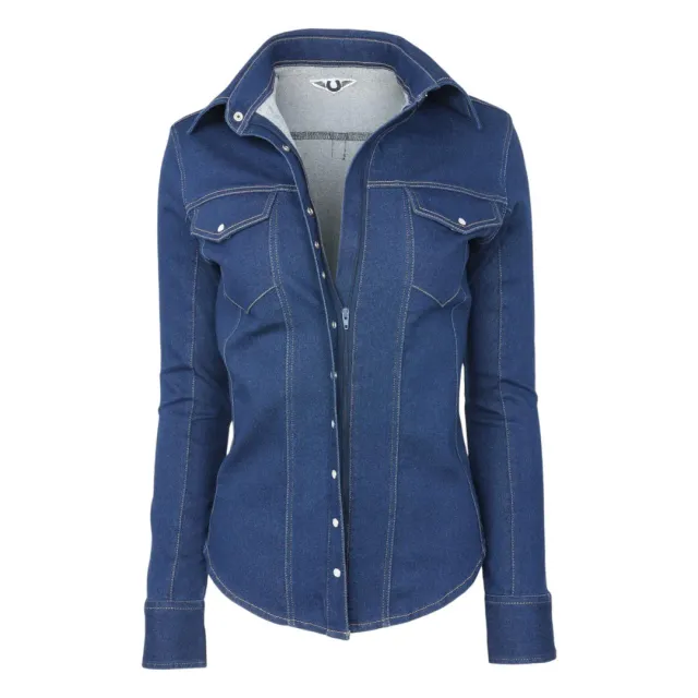 TuffRider Cody western blouse dames denim stretch