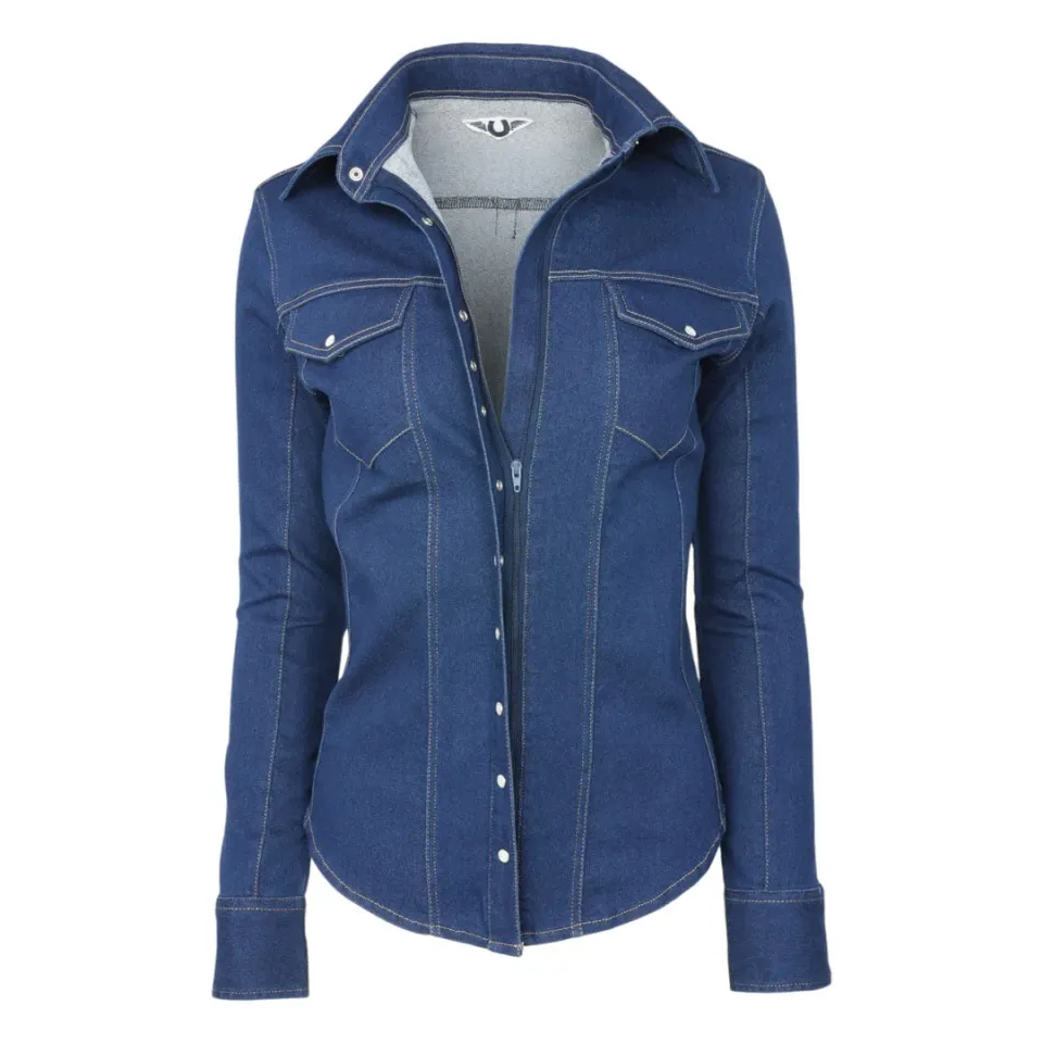 TuffRider Cody western blouse dames denim stretch