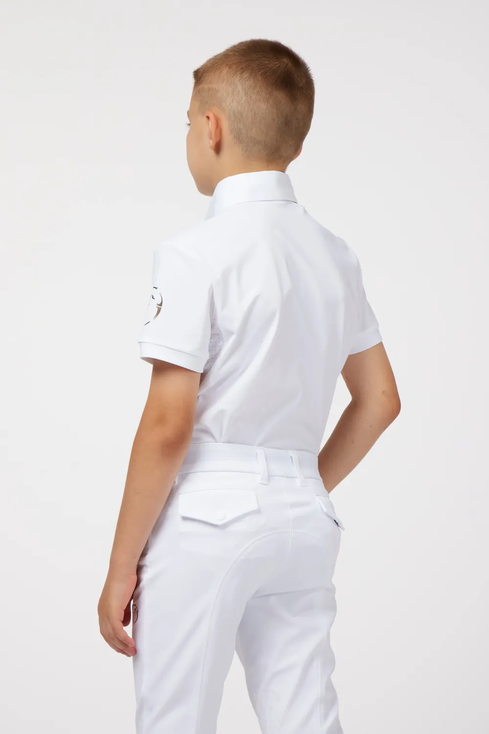 Vestrum Budoni jongens wedstrijdshirt wit sneldrogend