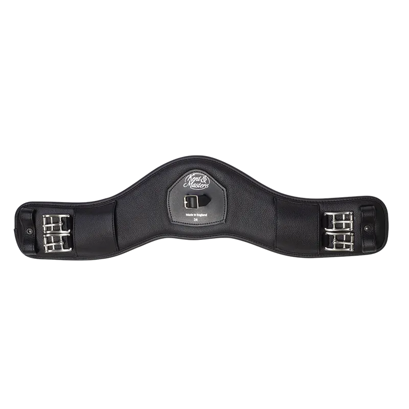 Kent & Masters Short Girth dressuursingel zwart 65 cm leer